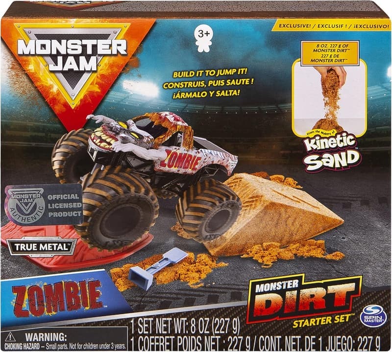 Monster Jam Zombie Monster Dirt Starter Set with 8oz Dirt & Truck