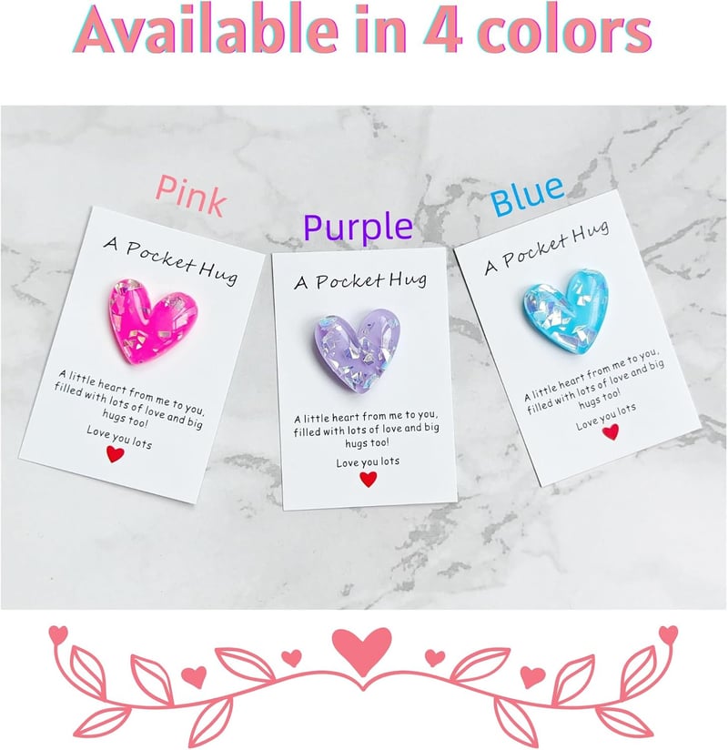 Long Distance Relationship Pocket Hug Heart Gift for Couples