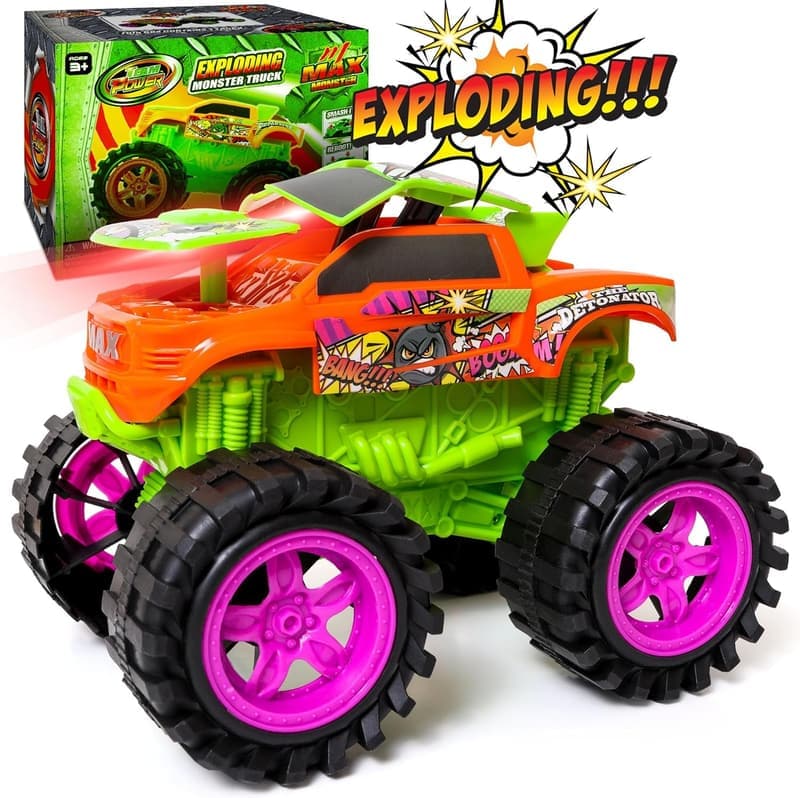 Monster Truck Toy with Sounds and Lights for Boys Ages 3-7