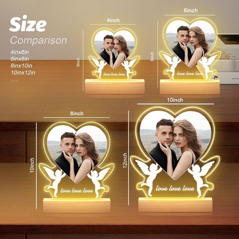 Personalized Photo Plaque for Couples - Custom Anniversary Gift