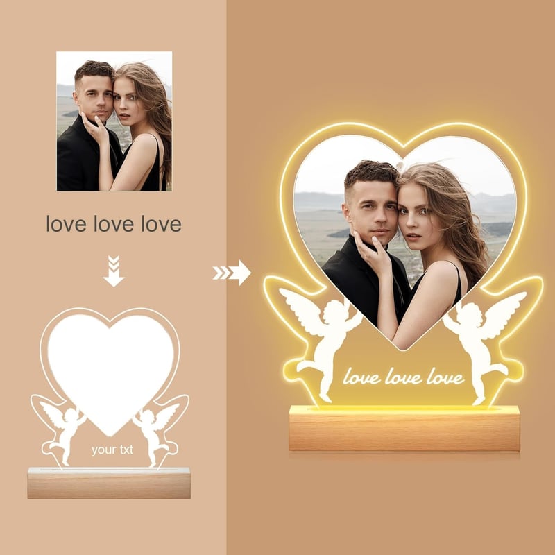 Personalized Photo Plaque for Couples - Custom Anniversary Gift