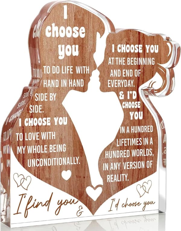 Romantic Couples Acrylic Sign - Love Gifts for Anniversary