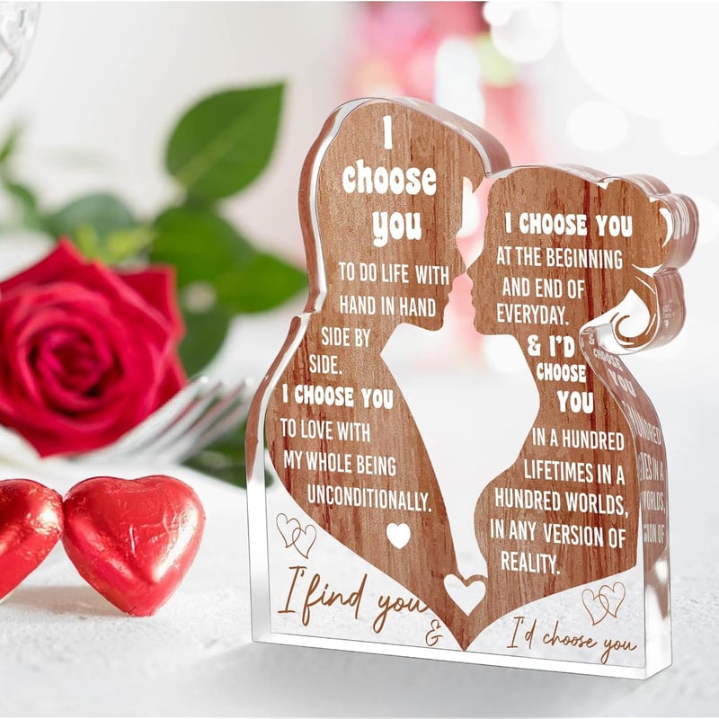 Romantic Couples Acrylic Sign - Love Gifts for Anniversary