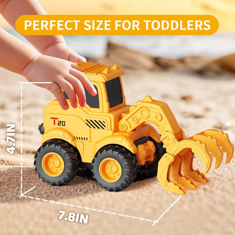 Construction Toy Trucks Set for Kids Ages 2-6
