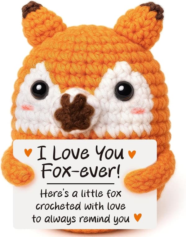 Handmade Crochet Fox Gift for Couples - Anniversary & Birthday