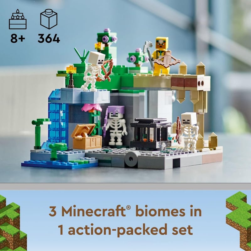 LEGO Minecraft Skeleton Dungeon Building Set for Kids 8+