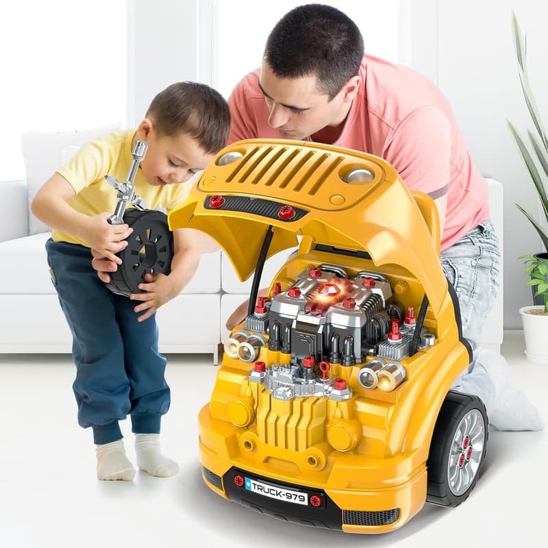 Large Truck Mechanic Repair Set for Boys Ages 3-8