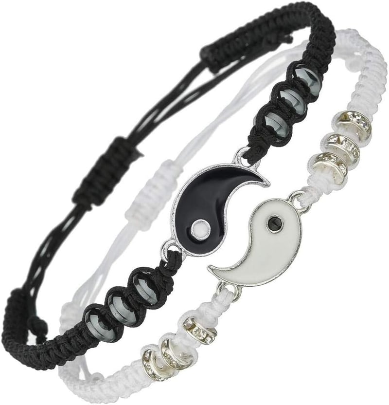 Yin Yang Friendship Bracelets - Matching Set for Best Friends