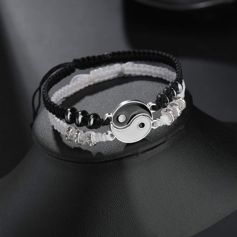 Yin Yang Friendship Bracelets - Matching Set for Best Friends