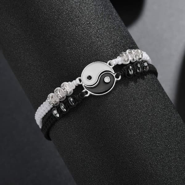 Yin Yang Friendship Bracelets - Matching Set for Best Friends