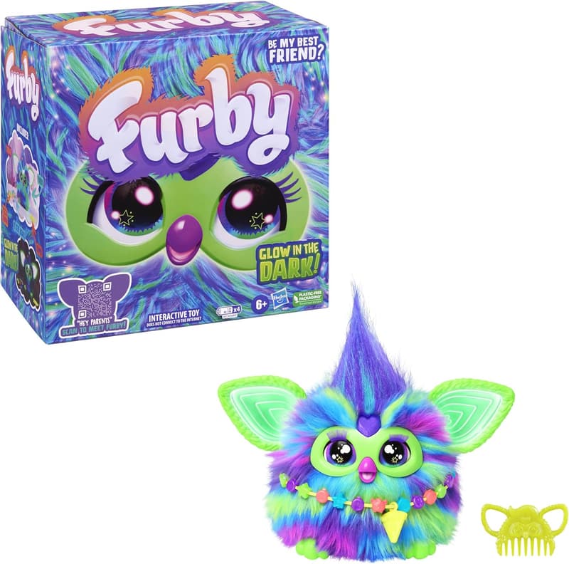Glow in the Dark Interactive Plush Furby for Kids, 6+