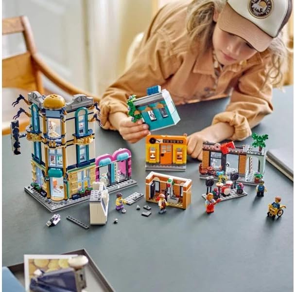 LEGO Creator 3-in-1 Main Street Building Toy Set with Minifigures