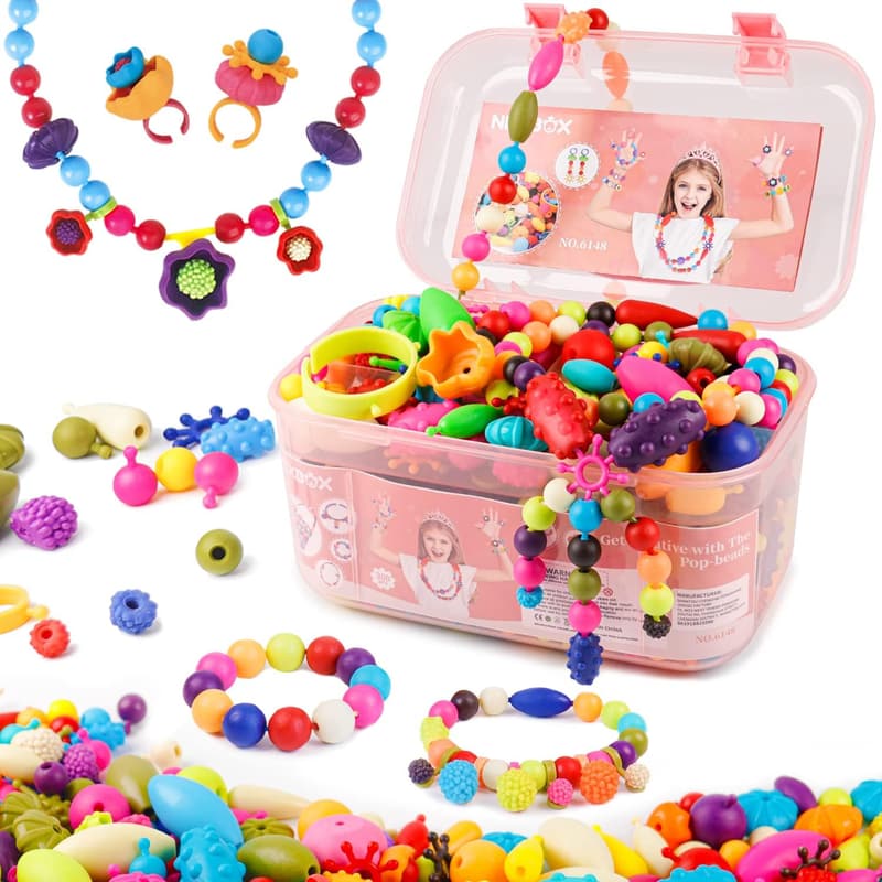 Girls' Jewelry Making Kit - Pop Beads for Ages 3-6