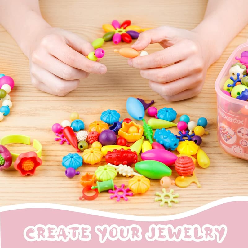 Girls' Jewelry Making Kit - Pop Beads for Ages 3-6