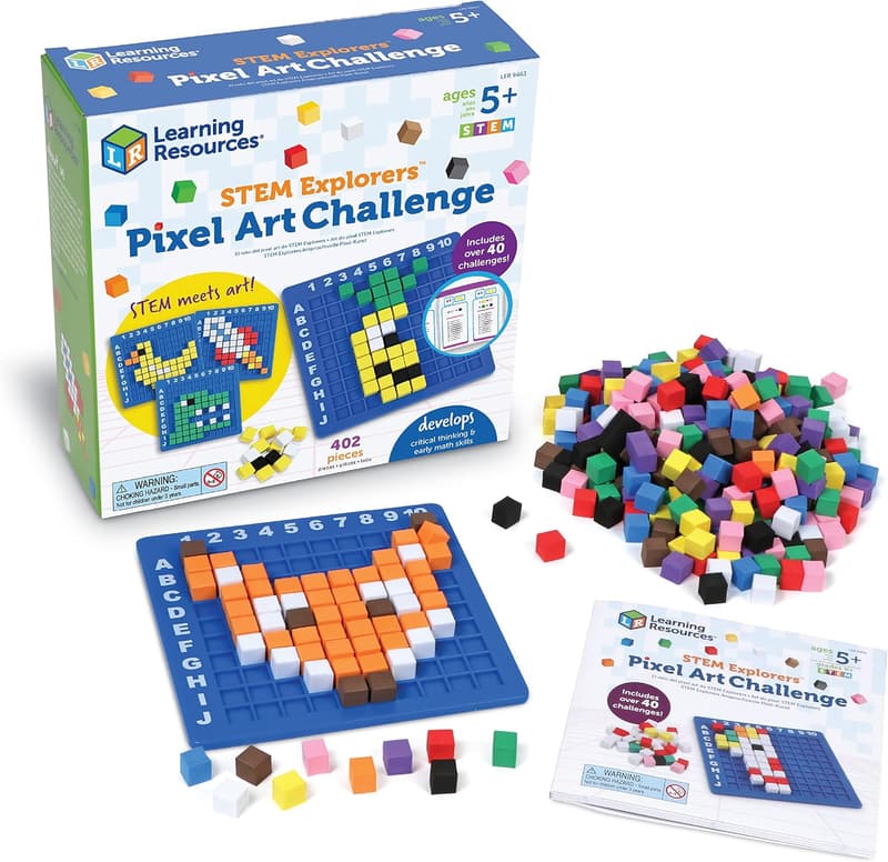 STEM Explorers Pixel Art Challenge for Kids - Math & Creativity
