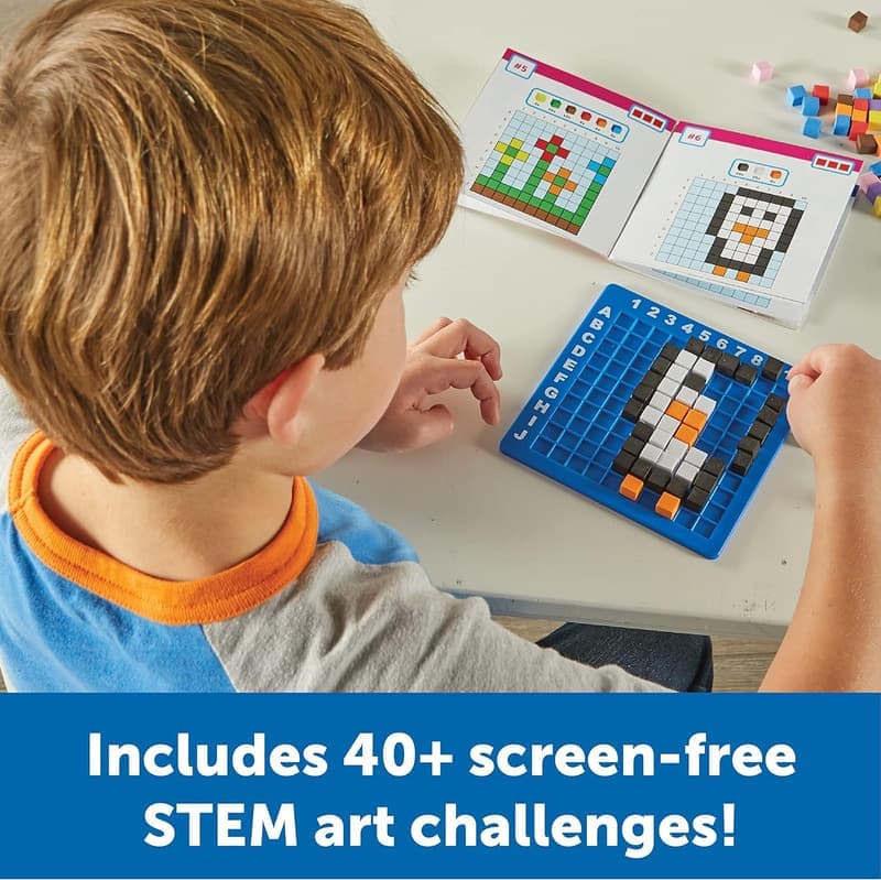 STEM Explorers Pixel Art Challenge for Kids - Math & Creativity