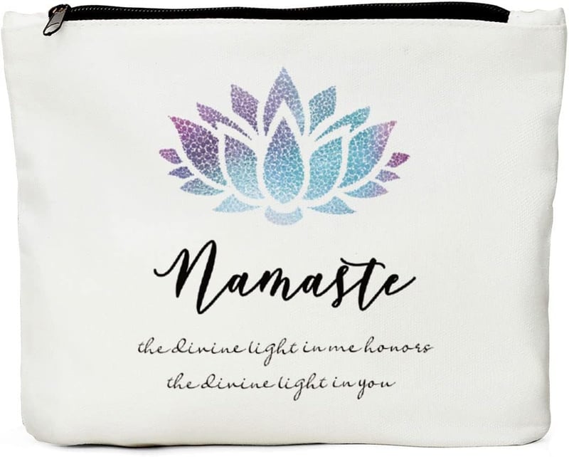 Namaste Yoga Toiletry Bag - Zen Makeup Organizer for Yoga Lovers