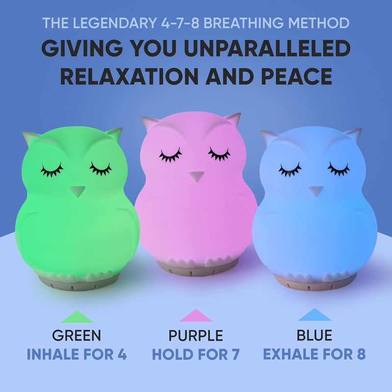 Mindfulness Breathing Owl | 3-in-1 Meditation Device for Stress Relief