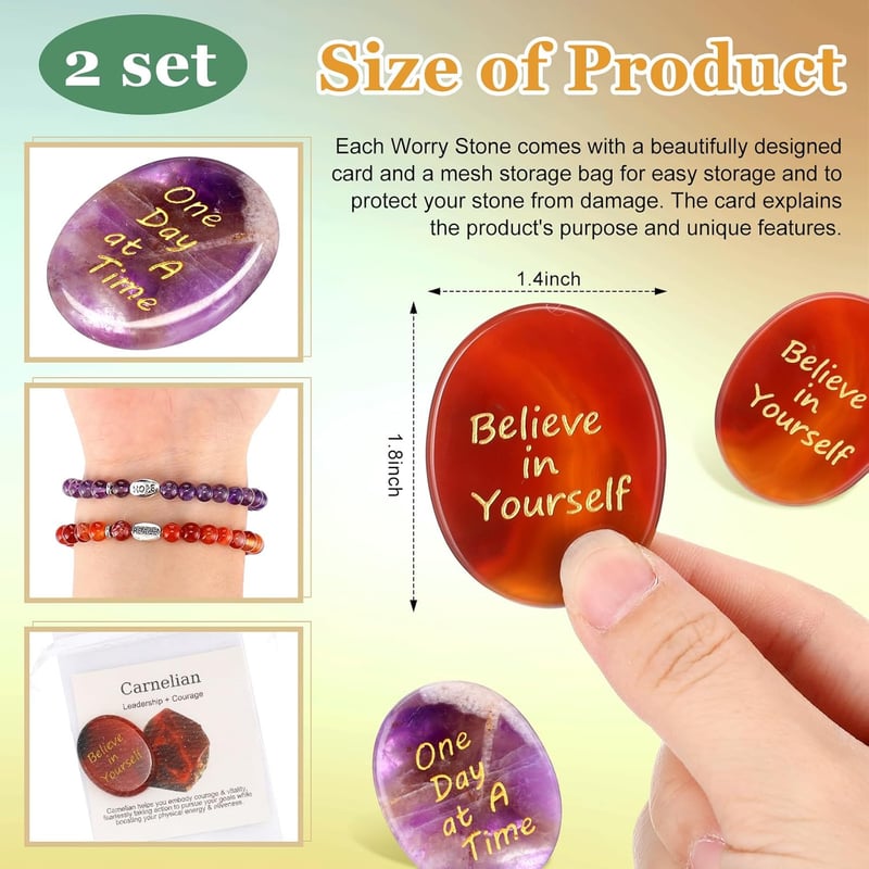 Thinking of You: Calming Crystals & Bracelet Set for Women