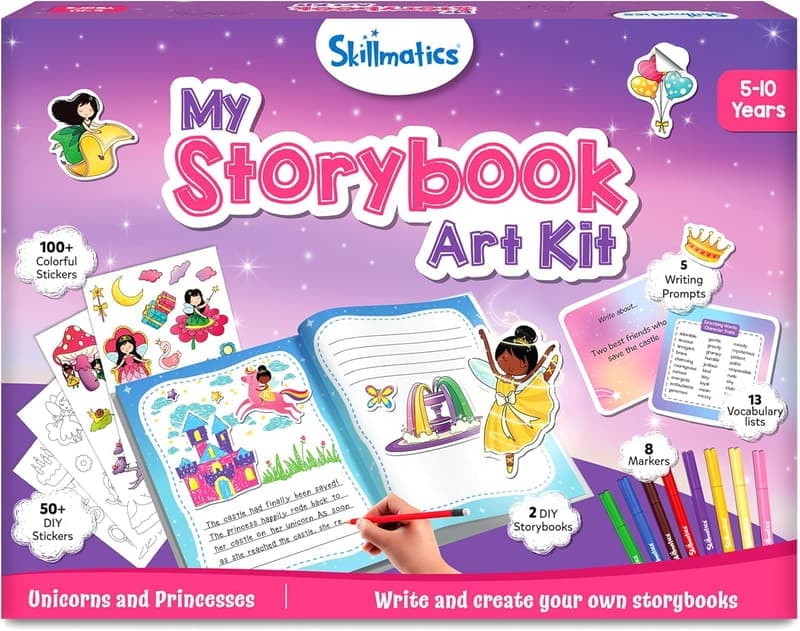 Fairytale Storybook Art Kit with 300+ Stickers for Kids 5-10