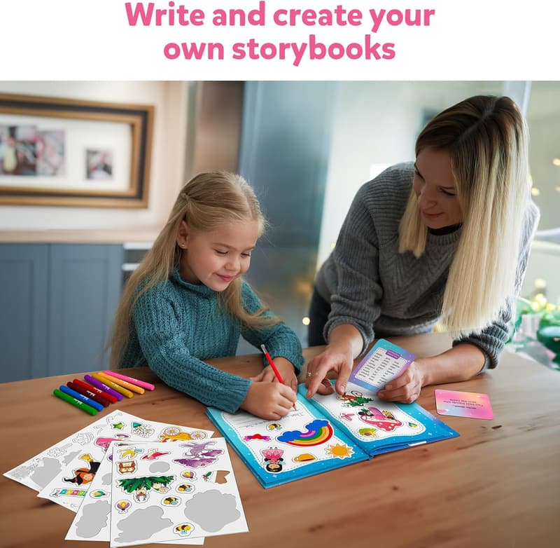 Fairytale Storybook Art Kit with 300+ Stickers for Kids 5-10