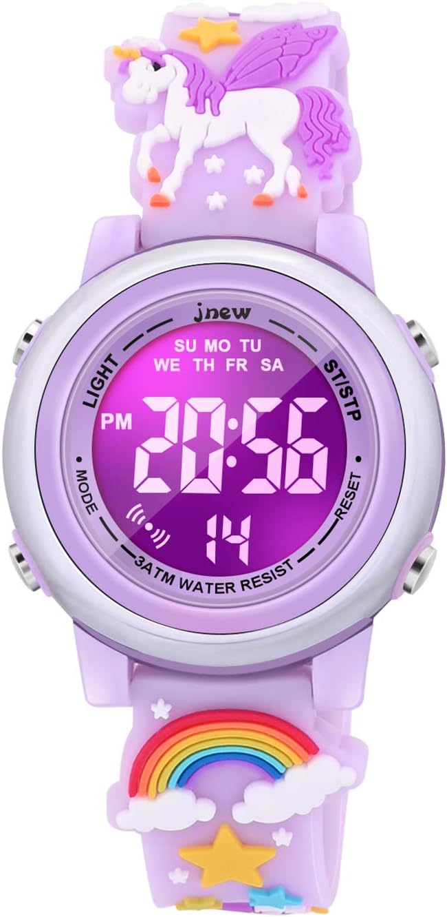 Waterproof 3D Cartoon Watches for Girls Age 3-12