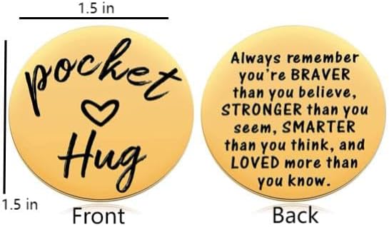 Miss You Pocket Hug Token – Long Distance Gift, 1.5