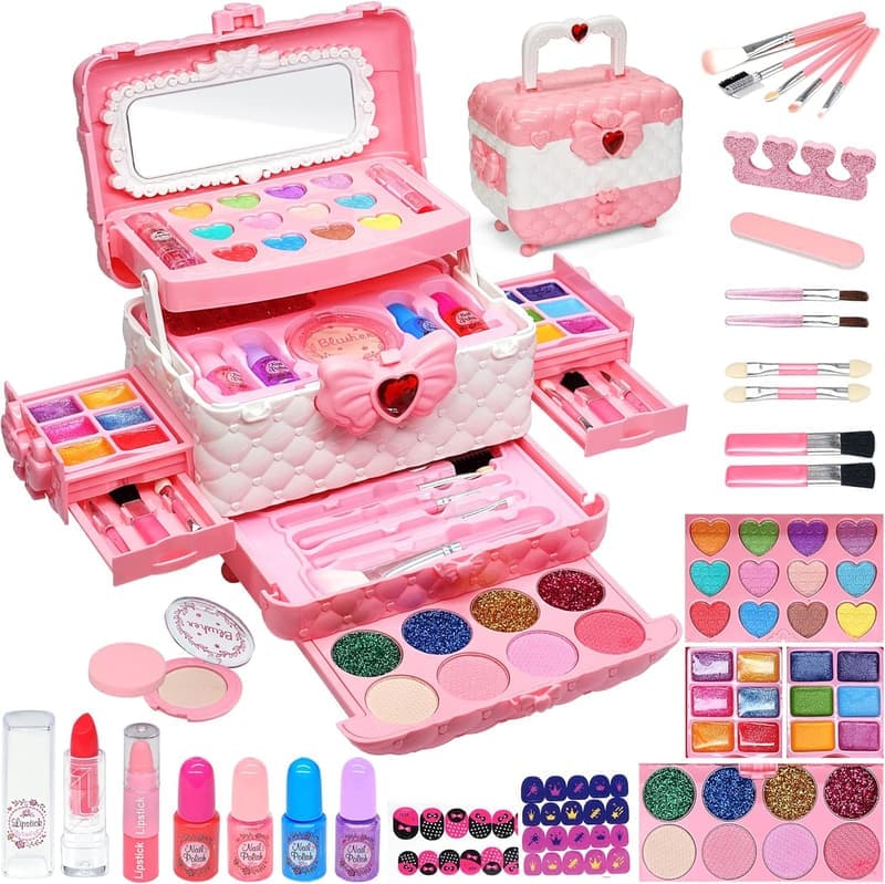 Kids Makeup Kit - Washable, Non-Toxic Toy for Ages 4-12