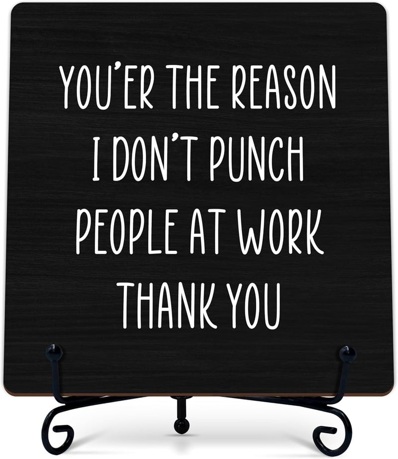 Boss Day Wooden Sign with Stand - Employee Appreciation Gift
