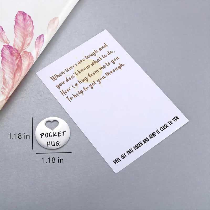 Pocket Hug Keepsake & Card for Friends – Positivity Gift