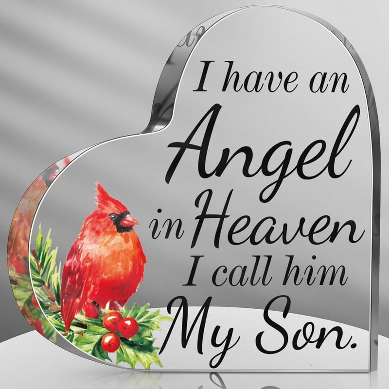Memorial Glass Table Decoration for Loss of Loved One