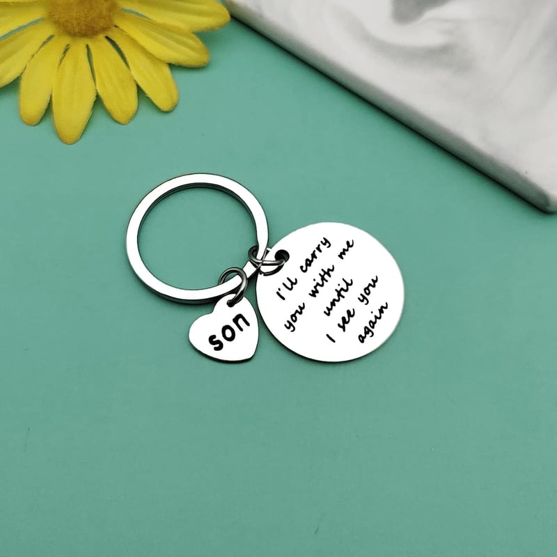 Sympathy Gift Keychain for Parents – Son Memorial Remembrance