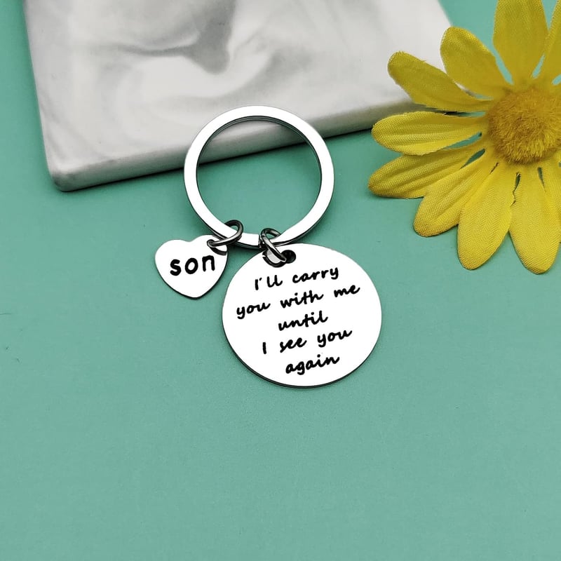 Sympathy Gift Keychain for Parents – Son Memorial Remembrance