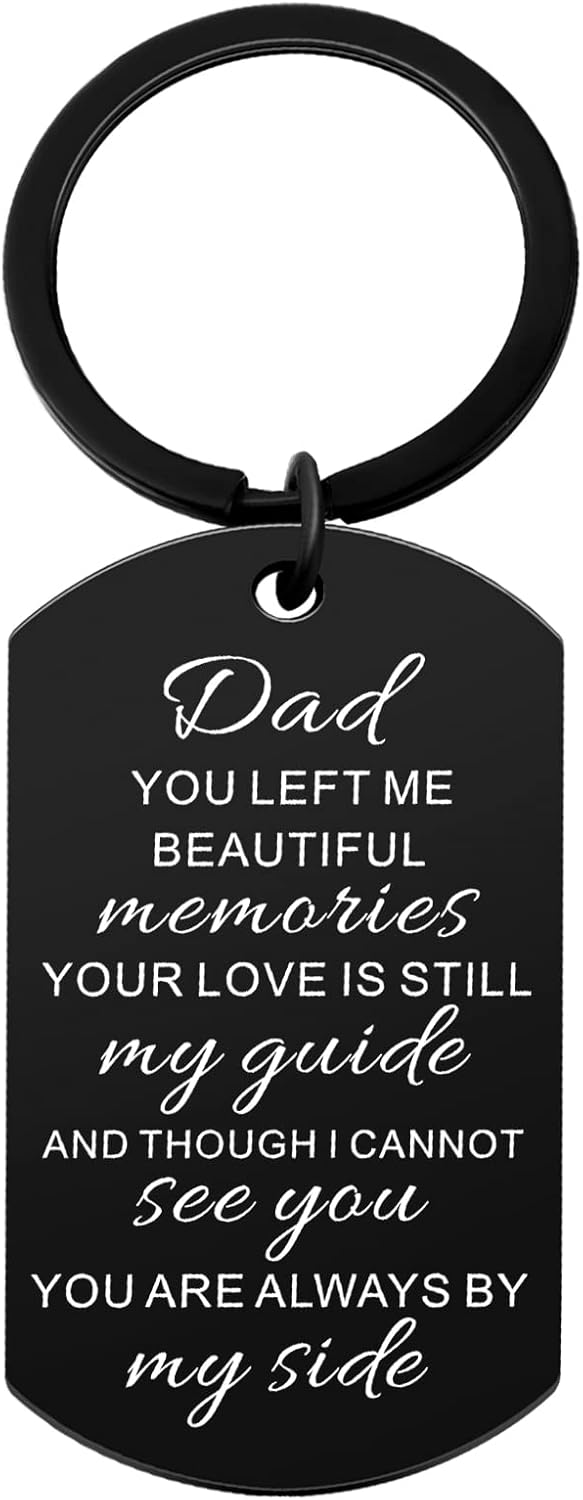 In Memory of Dad Keychain - Sympathy Remembrance Gift