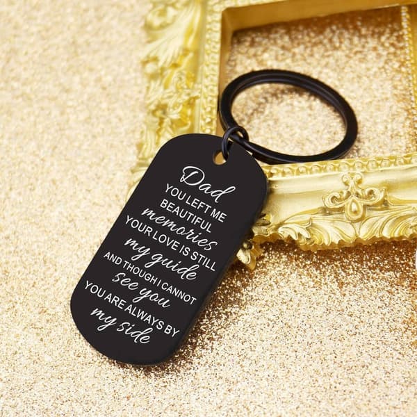 In Memory of Dad Keychain - Sympathy Remembrance Gift