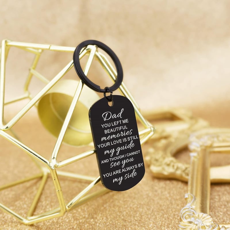 In Memory of Dad Keychain - Sympathy Remembrance Gift