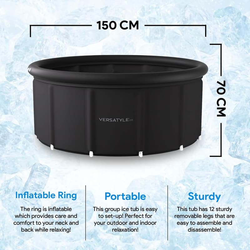 Portable XXL Ice Bath Tub for Athletes – Inflatable Cold Plunge