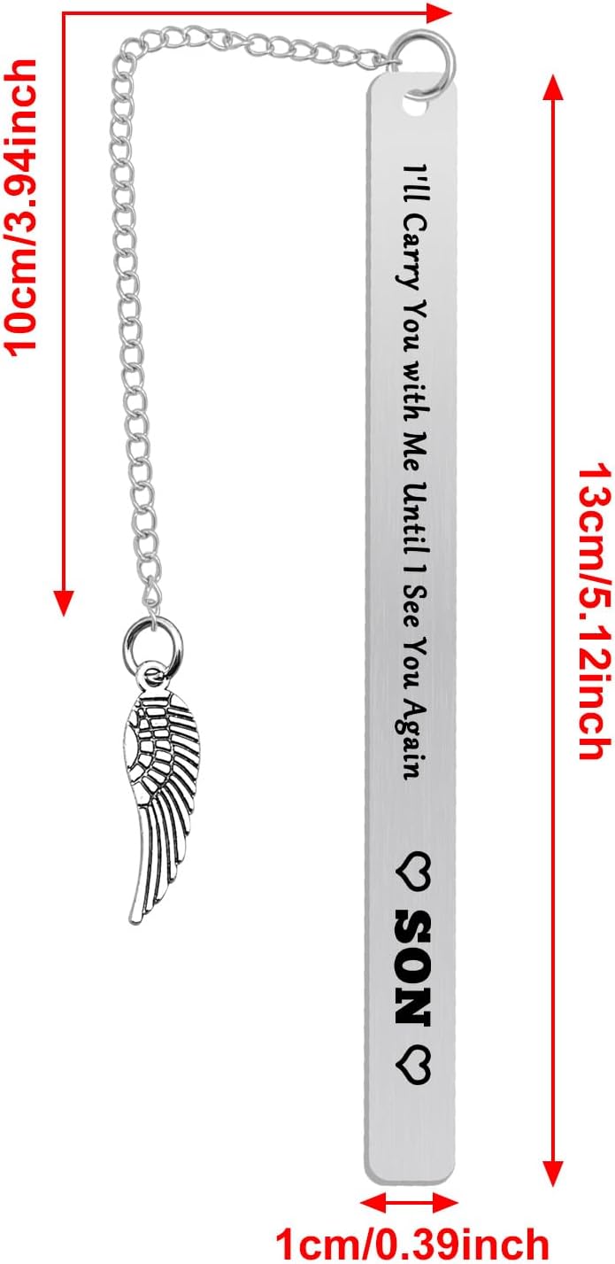 Sympathy Gift Bookmark in Memory of Son for Parents