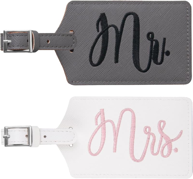2025 Wedding Luggage Tags for Couples, Travel Essentials