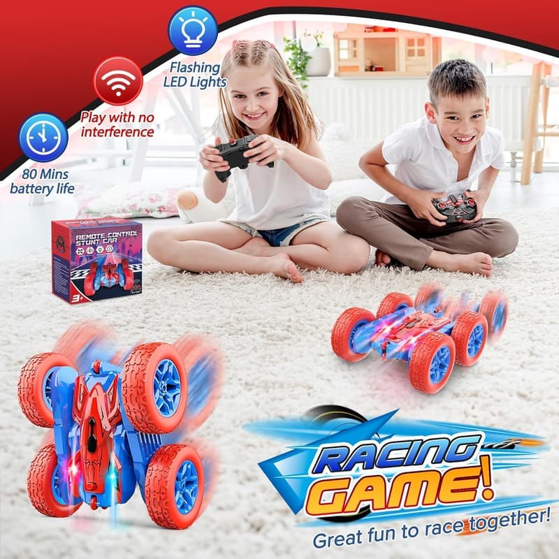 Remote Control Stunt Car for Kids Ages 3-10 - 360° Flip