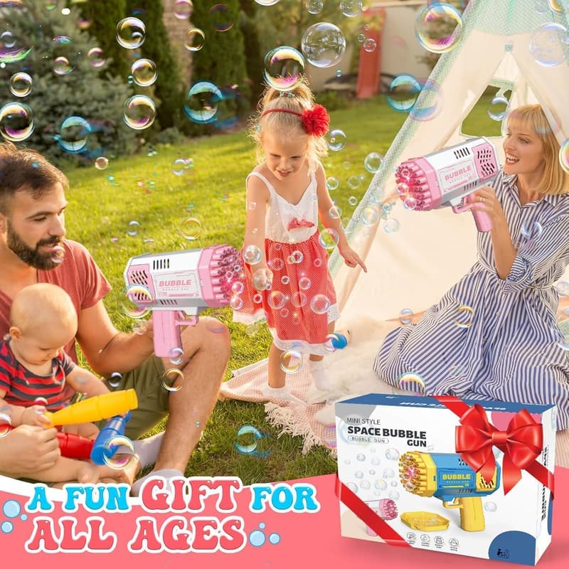 Bubble Machine for Kids - 2 Pack Birthday Gift for Ages 3-8