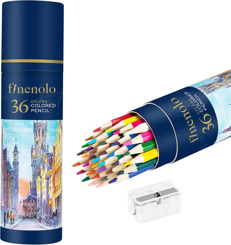 36 Pack Soft Core Colored Pencils Set for Adults & Kinder