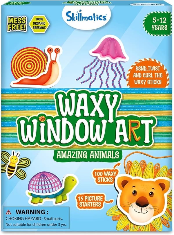 Reusable Beeswax Craft Kit - 100 Bendable Waxy Sticks for Kids