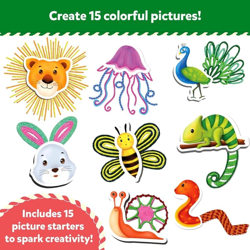 Reusable Beeswax Craft Kit - 100 Bendable Waxy Sticks for Kids