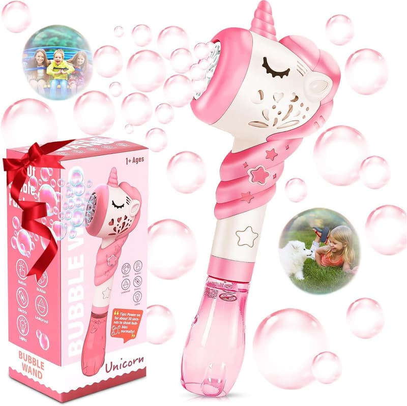Unicorn Bubble Wand Toy for Kids - Gift for Birthday Parties