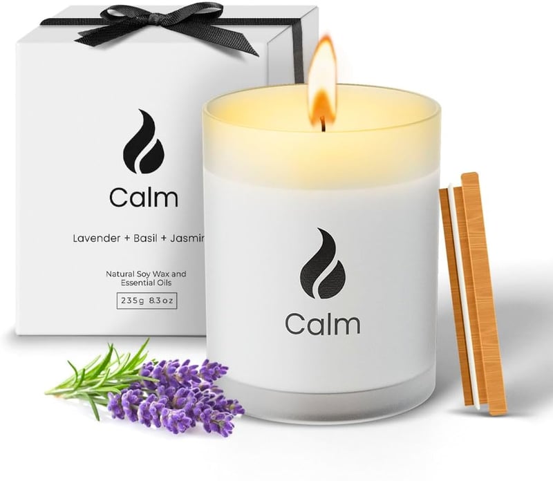 Lavender & Jasmine Aromatherapy Soy Candle - 8.3oz