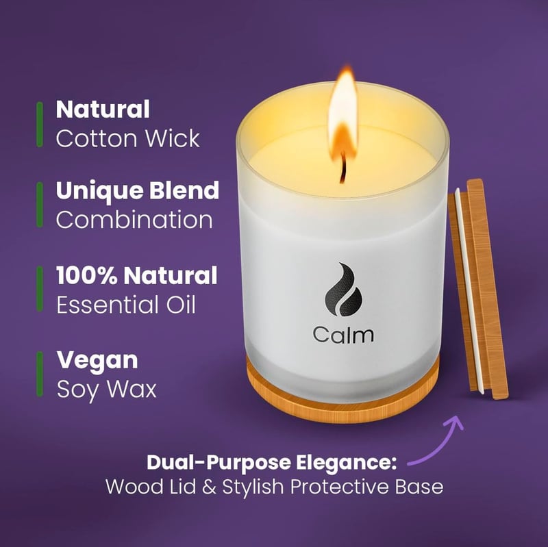 Lavender & Jasmine Aromatherapy Soy Candle - 8.3oz
