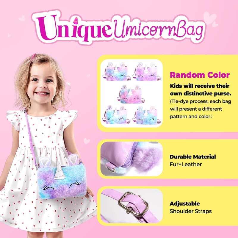 Kids Real Washable Makeup Kit - Non-Toxic Unicorn Gift for Girls