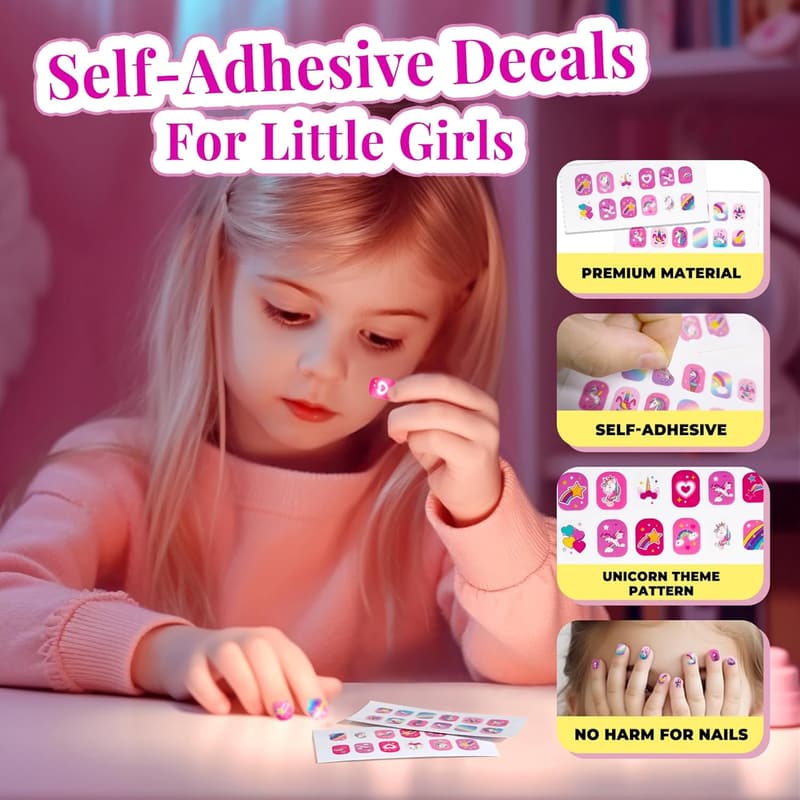 Kids Real Washable Makeup Kit - Non-Toxic Unicorn Gift for Girls