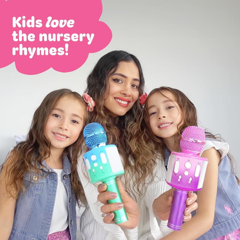 Kids Karaoke Microphone with Bluetooth - Pre-Loaded Songs Gift